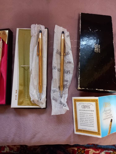 ست خودکار و اتود کراس تمام روکش طلا Cross